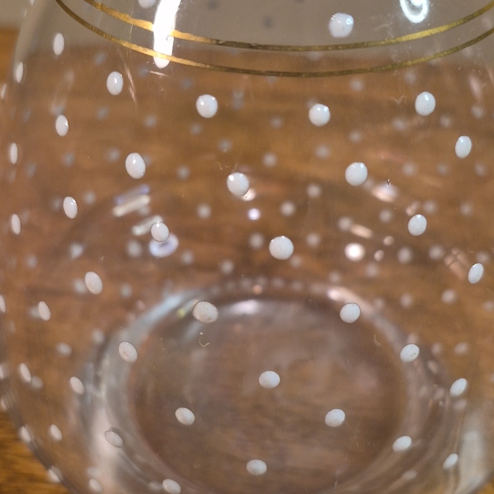 VINTAGE Unique Art Deco Clear Glass Polka Dot Decanter With Matching Stopper - Picture 10 of 16